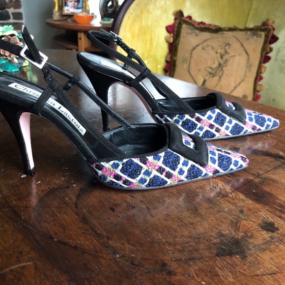 CHRISTIAN LACROIX WOMEN'S SHOES SIZE 6 ITALY - Picture 5 of 8